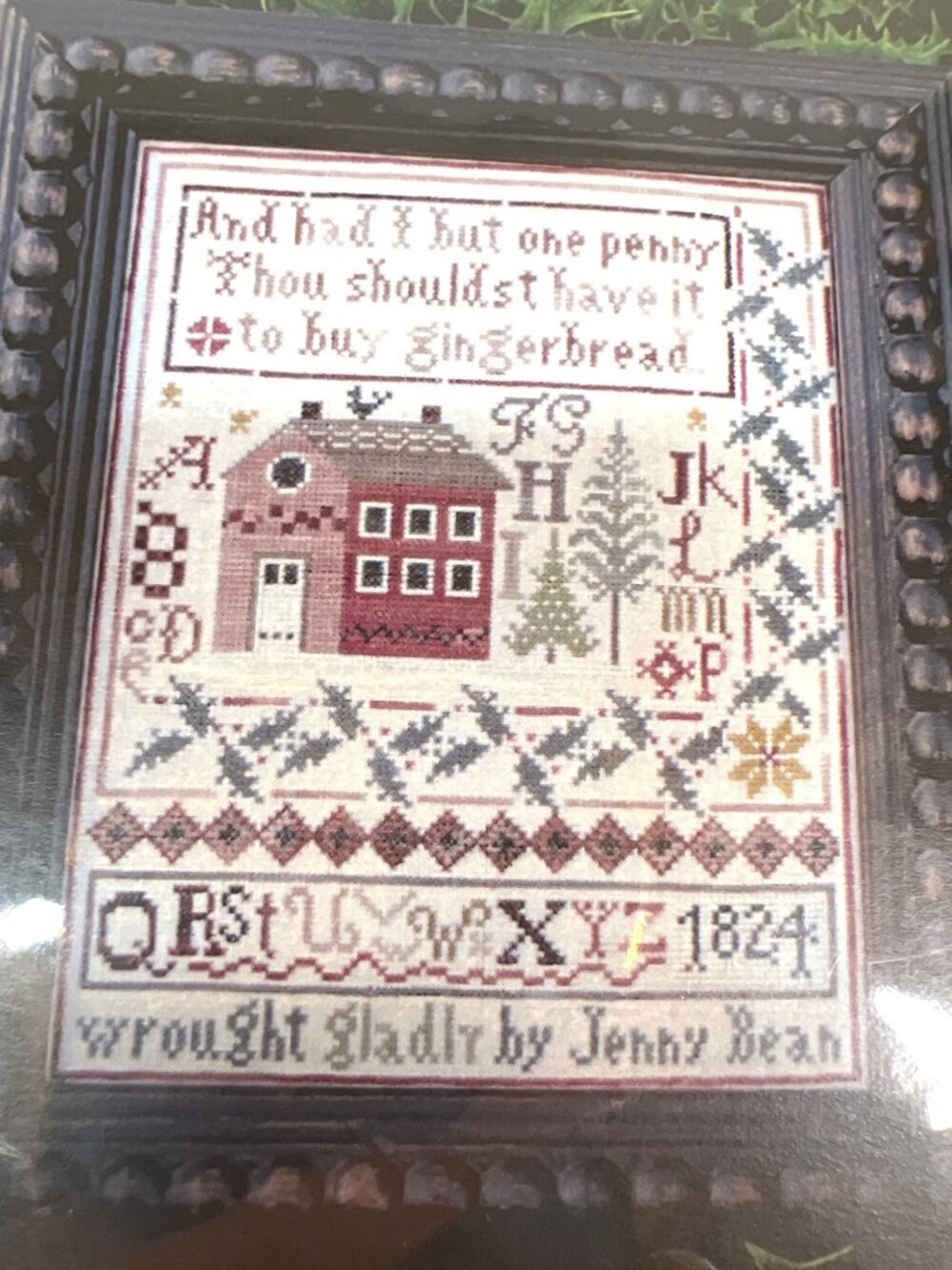 Jenny Beans Christmas Sampler Cross Stitch Pattern By Shakespeares Peddler